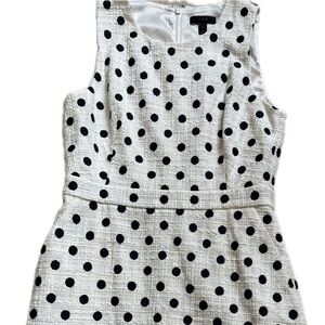 J. Crew Black and White Polka Dot Pencil Dress